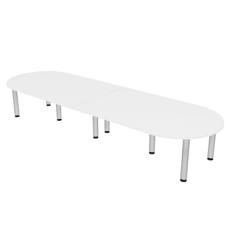 Skutchi Designs 45 in W, 144 in L, 29 in H, Engineered Wood Top, White HAR-RAC-46143-PT-09